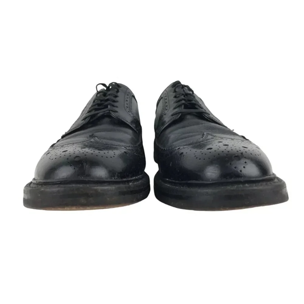 Bostonian Mens Black Lace Up‎ Wingtip Round Toe Oxford Dress Shoes Size US 10 B